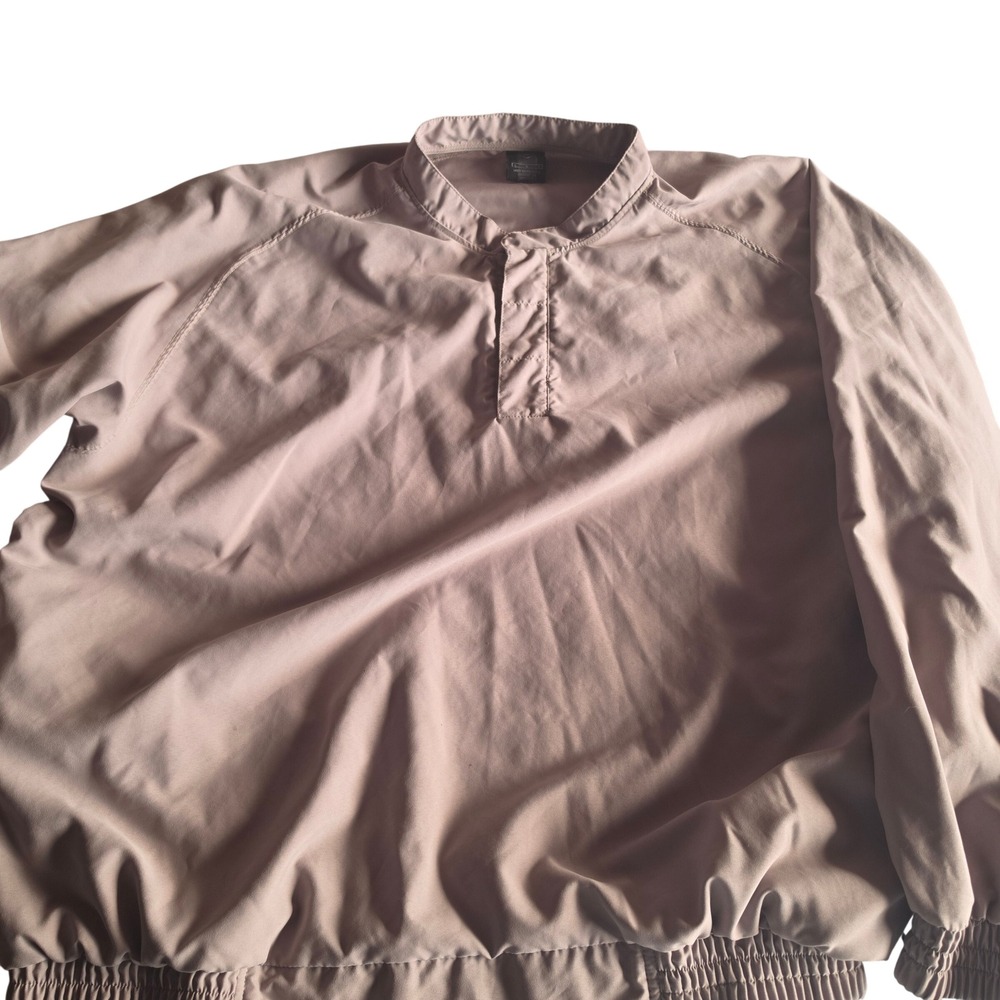 Nike Golf Mens Tan Windbreaker Pullover Jacket Schnitzer North Creek Size Large